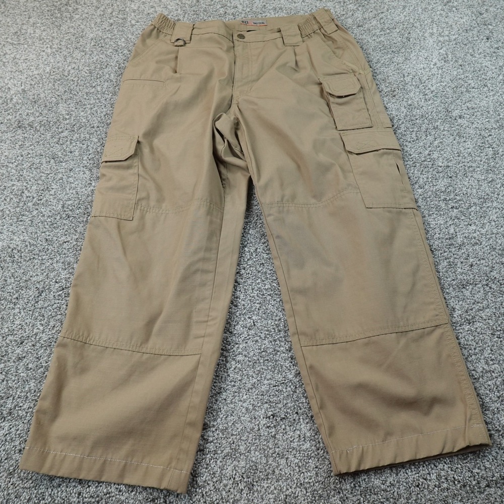 5.11 Tactical Pants Mens 36X27 Beige Brown Tan Taclite Pro Cargo Utility Work